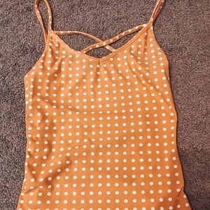 Yellow Polkadot Tank Top